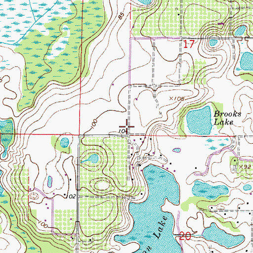 Topographic Map of Lake County Fire Department Station 59, FL