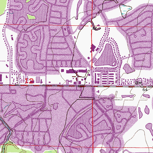 Topographic Map of Sun City Center Emergency Squad, FL