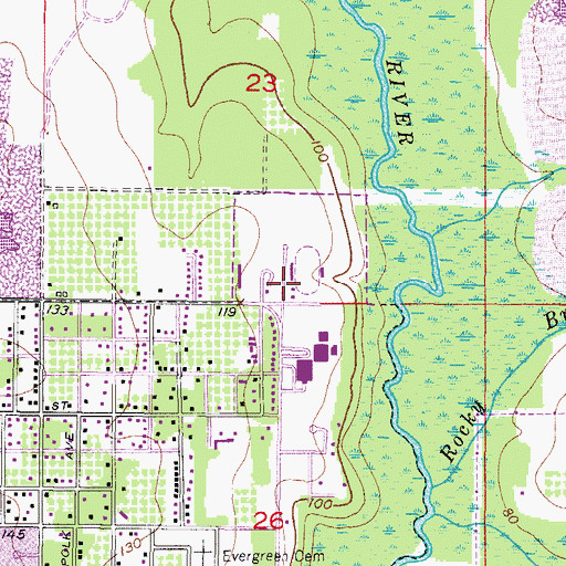 Topographic Map of Polk County Emergency Medical Services Station 2 Fort Meade, FL