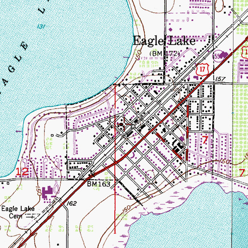 Topographic Map of Polk County Emergency Medical Services Station 22 Eagle Lake, FL