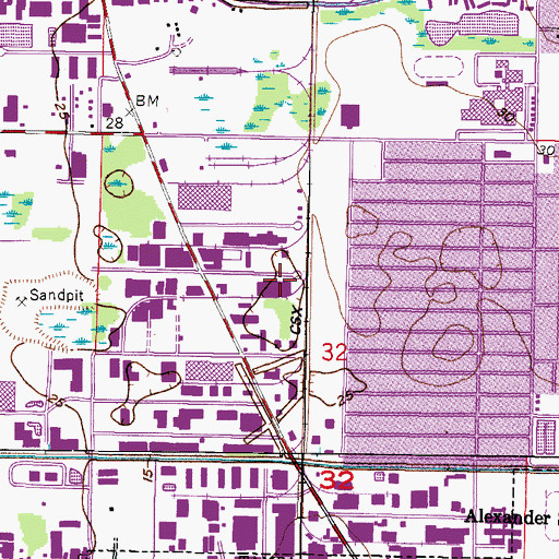 Topographic Map of American Medical Response, FL