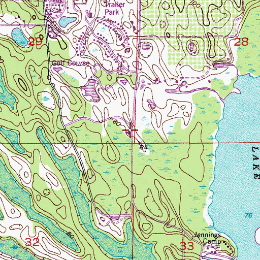 Topographic Map of Polk County Emergency Medical Services Station 5 Sun Air, FL