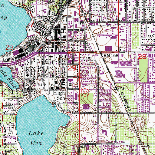 Topographic Map of Polk County Emergency Medical Services Fire Station 61, FL