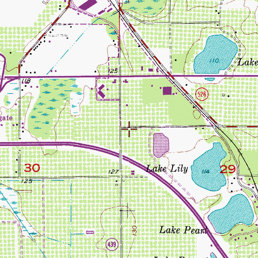 Topographic Map of Health Central Paramedic Service, FL