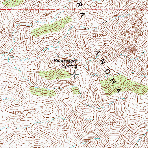 Topographic Map of Bootlegger Spring, AZ