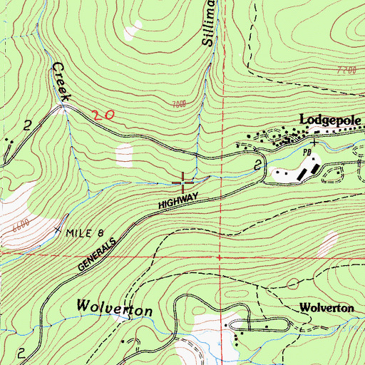 Topographic Map of Silliman Creek, CA