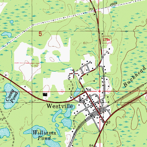 Topographic Map of Holmes County Emergency Medical Services Station 2, FL