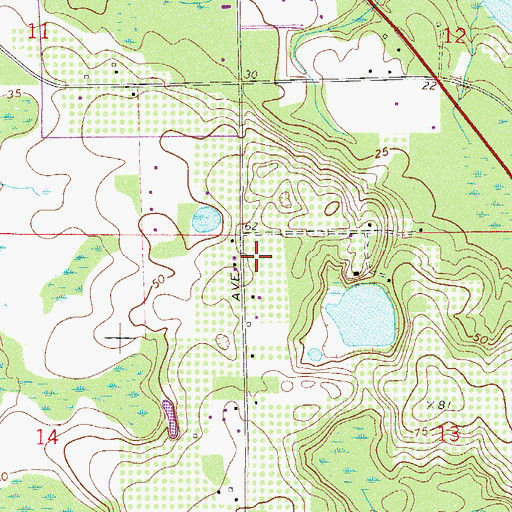 Topographic Map of Putnam County Emergency Medical Services Rescue Station 86, FL