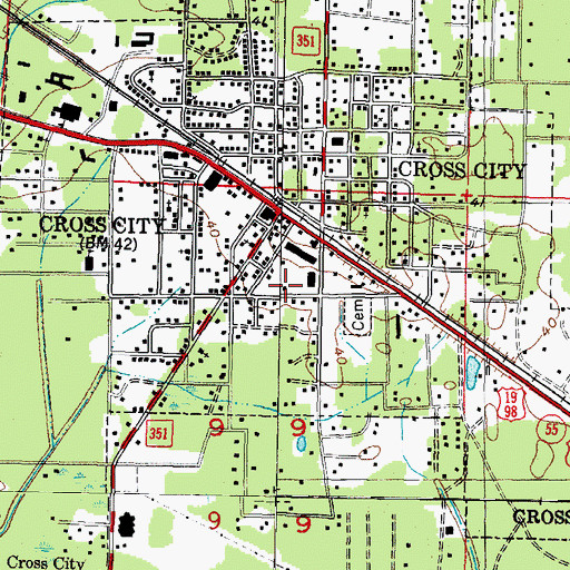 Topographic Map of Dixie County Emergency Medical Services Station 1, FL