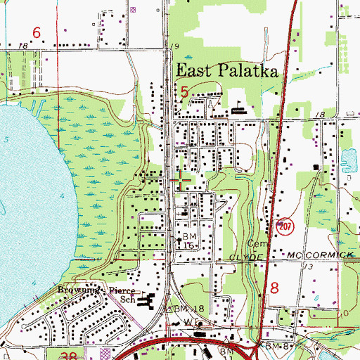 Topographic Map of Putnam County Emergency Medical Services Rescue Station 84, FL