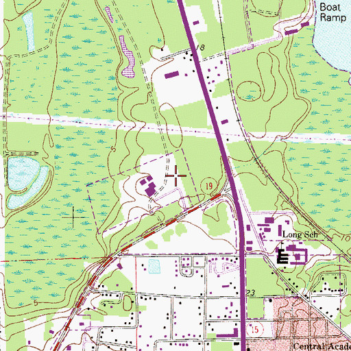 Topographic Map of Putnam County Emergency Rescue Services, FL