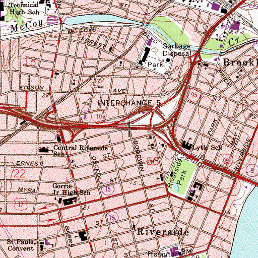 Topographic Map of Century Ambulance Service, FL