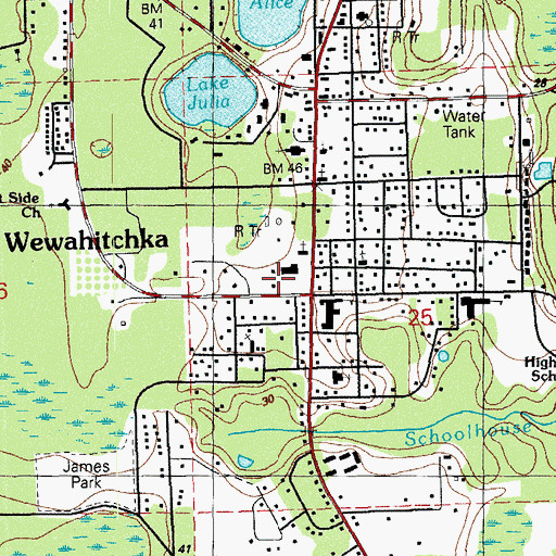 Topographic Map of Wewahitchka Emergency Medical Services, FL