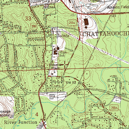 Topographic Map of Gadsden County Emergency Medical Services Station 4, FL
