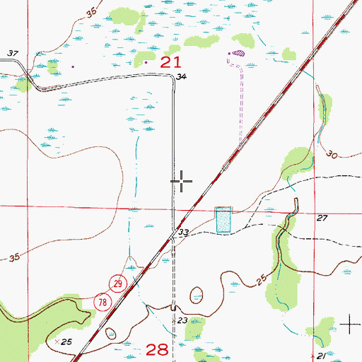 Topographic Map of Glades County Emergency Medical Services Station 3, FL