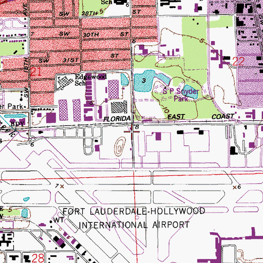 Topographic Map of National Air Ambulance, FL