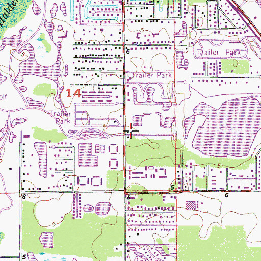 Topographic Map of Collier County Emergency Medical Services Station 22, FL