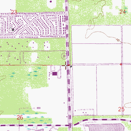 Topographic Map of Collier County Emergency Medical Services Station 24, FL
