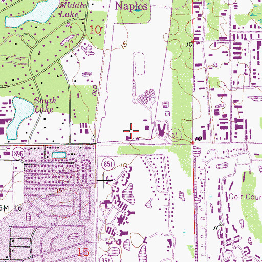 Topographic Map of Collier County Emergency Medical Services Station 40, FL