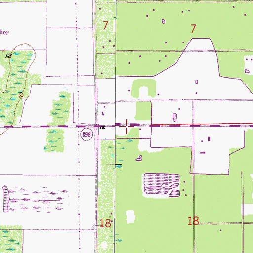Topographic Map of Collier County Emergency Medical Services Station 46, FL