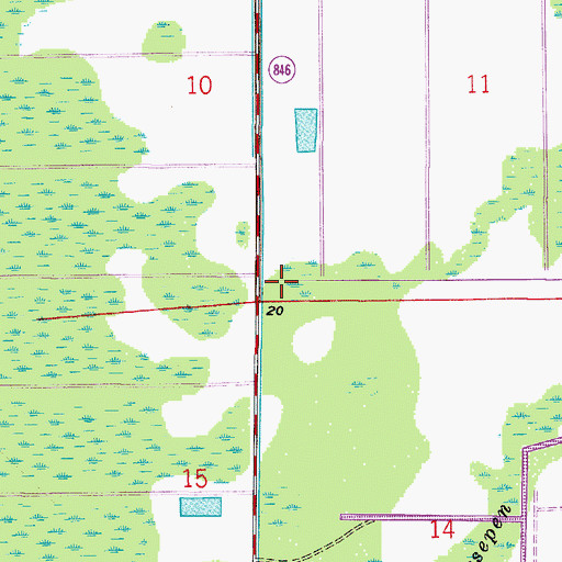 Topographic Map of Collier County Emergency Medical Services Station 10, FL