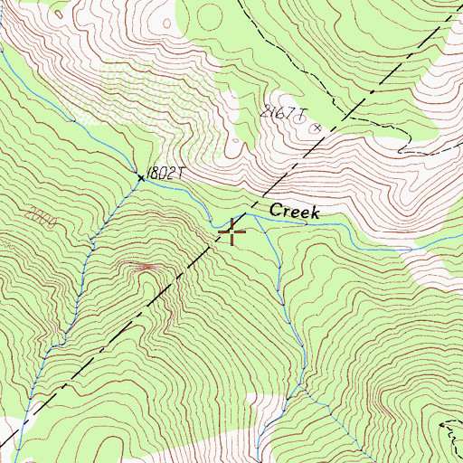 Topographic Map of Silver Creek, CA