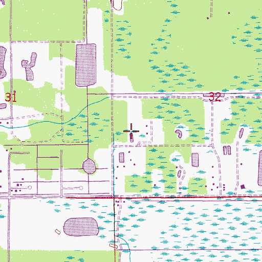 Topographic Map of Lee County Emergency Medical Services Station 6, FL