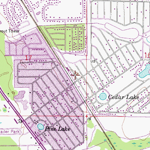 Topographic Map of Lee County Emergency Medical Services, FL