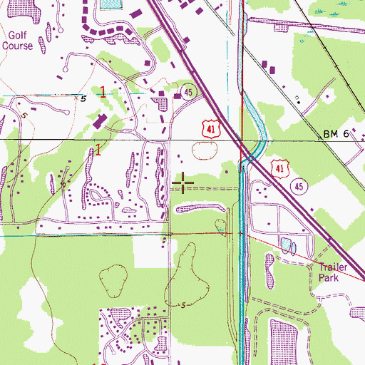 Topographic Map of Lee County Emergency Medical Services, FL