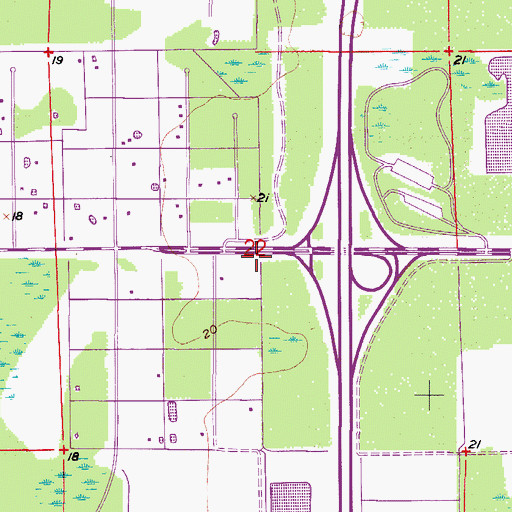 Topographic Map of Lee County Emergency Medical Services, FL