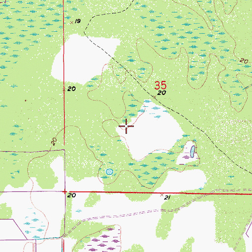 Topographic Map of Lee County Emergency Medical Services, FL