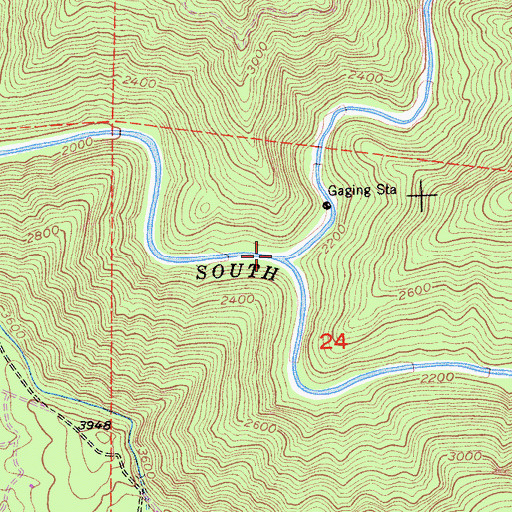 Topographic Map of Silver Creek, CA