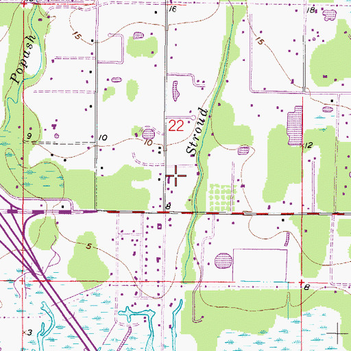 Topographic Map of Lee County Emergency Medical Services, FL