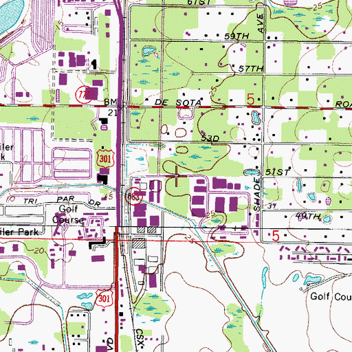 Topographic Map of Ambitrans Medical Transport, FL