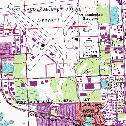 Topographic Map of Aero Jet International, FL