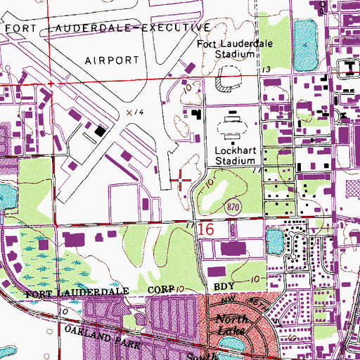 Topographic Map of Air Ambulance Professionals, FL