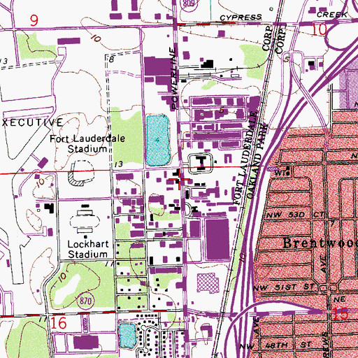 Topographic Map of American Medical Response, FL