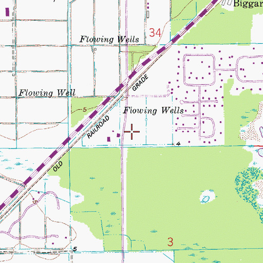Topographic Map of Lee County Emergency Medical Services, FL