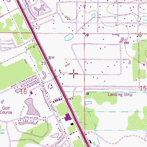 Topographic Map of Lee County Emergency Medical Services, FL