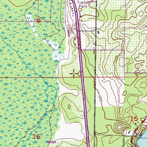 Topographic Map of Highlands County Emergency Medical Services, FL