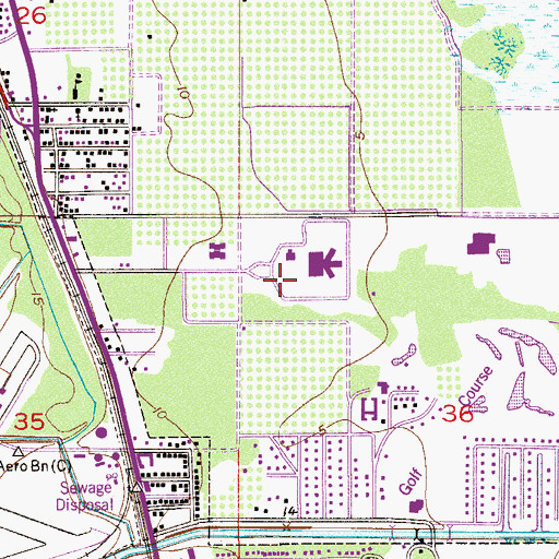Topographic Map of Indian River Memorial Hospital Medical Transport Service, FL