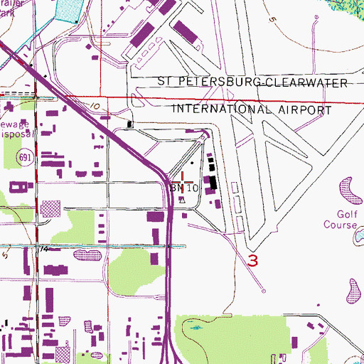Topographic Map of Aurora Aeromedical Services, FL