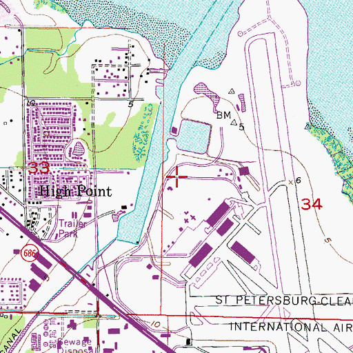 Topographic Map of Air Ambulance Worldwide, FL