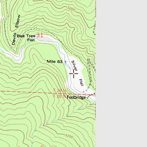 Topographic Map of Silver Flat, CA