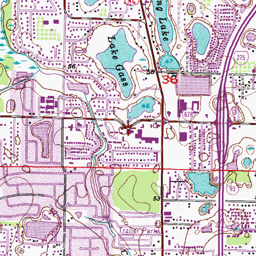 Topographic Map of TransCare Medical Transportation Services, FL
