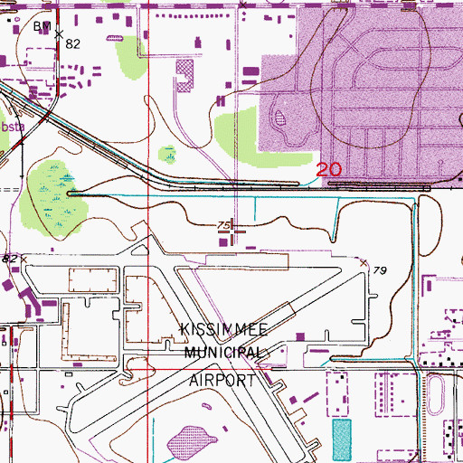 Topographic Map of Lifenet 7 Osceola, FL
