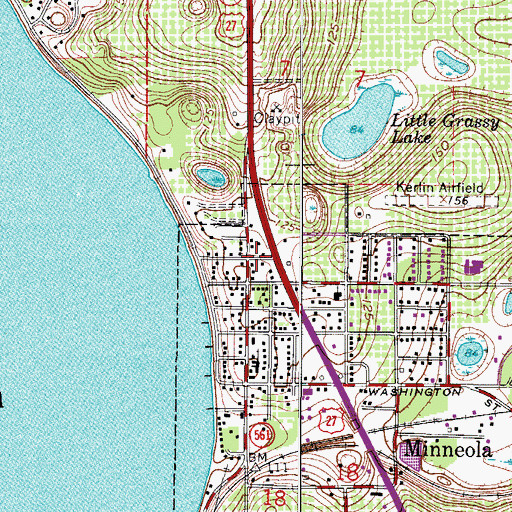 Topographic Map of Lake Emergency Medical Services Station 351, FL