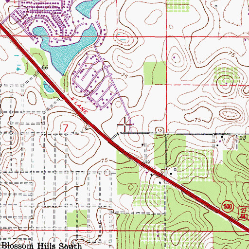 Topographic Map of Lake Emergency Medical Services Station 211, FL