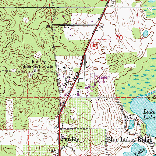 Topographic Map of Lake - Sumter Emergency Medical Services Station 111, FL