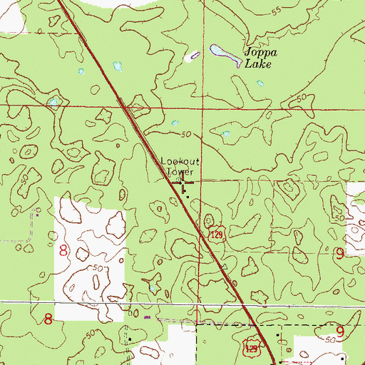 Topographic Map of Gilchrist County Emergency Medical Services Medic 2, FL